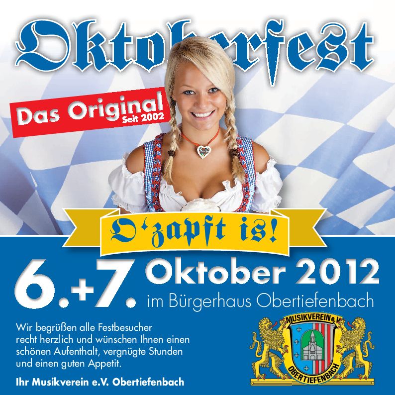 Mehr über den Artikel erfahren 11. Oktoberfest in Obertiefenbach